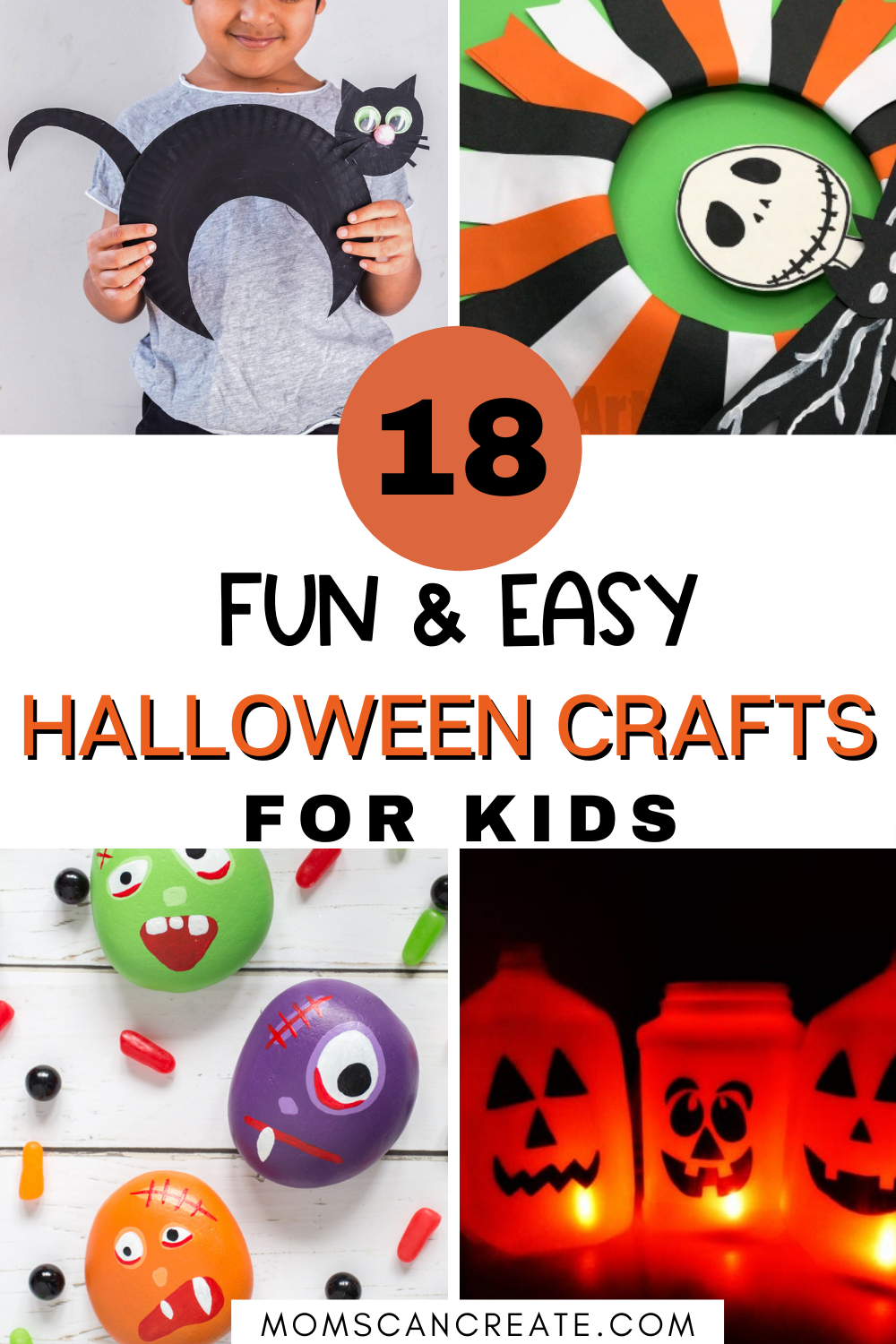 18 Fun and easy Halloween crafts for kids - Moms Can Create